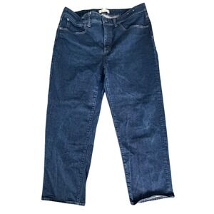 Madewell 90s Straight Leg Jeans Dark Wash High Rise Denim 16W Normcore Casual